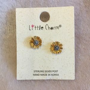 Sunflower Sterling Silver Pierced Earrings NWT